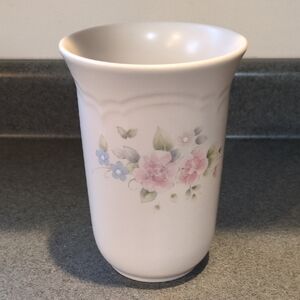 Pfaltzgraff Tea Rose Utensil Holder EUC 6 5/8" Tall 4 3/4" Wide